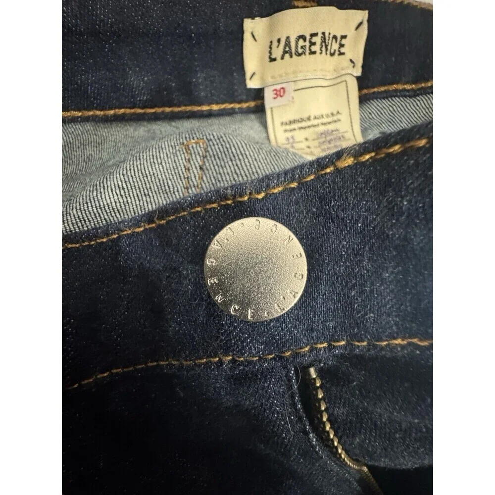 L’agence Zeppelin High Rise Skinny Jeans In Rinse Wash Size 30